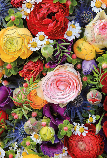 Minikarte „Bunter Blumenstrauß“