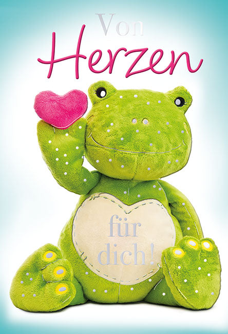 Minikarte „Frosch – Von Herzen“