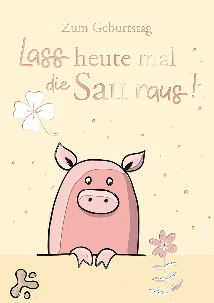 Geburtstagskarte „Schweinchen“