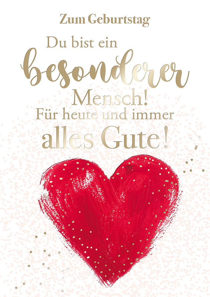 Geburtstagskarte „Rotes Herz“