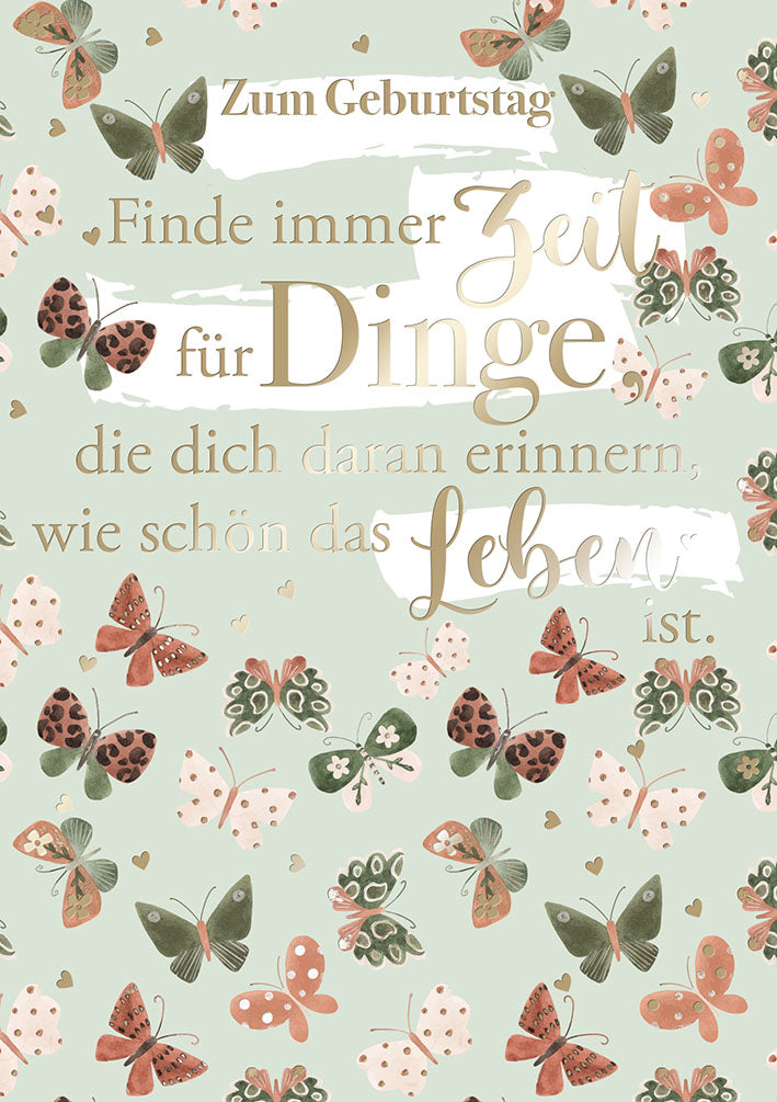 Geburtstagskarte „Schmetterlinge“