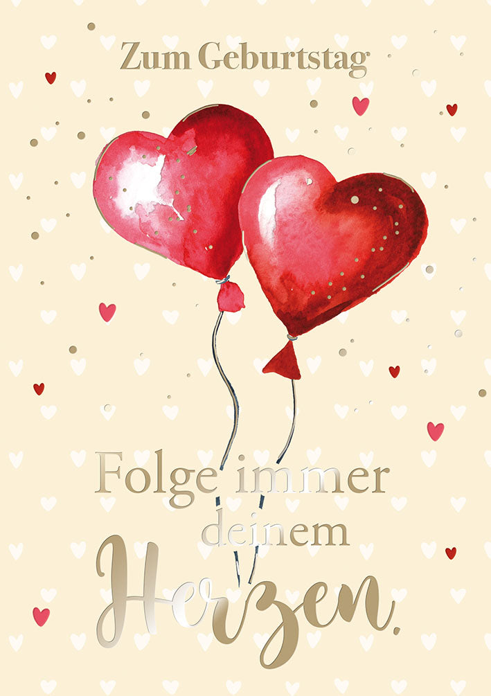 Geburtstagskarte „Herzballons“