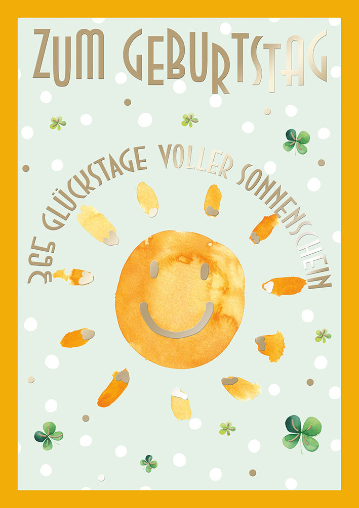 Farbrausch Geburtstagskarte „Sonnenschein“