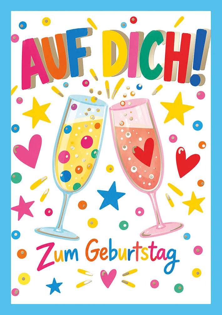 Farbrausch Geburtstagskarte „Auf dich“