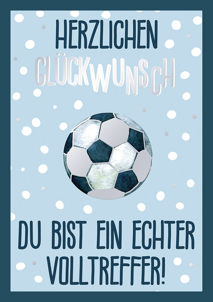 Farbrausch Geburtstagskarte „Volltreffer“