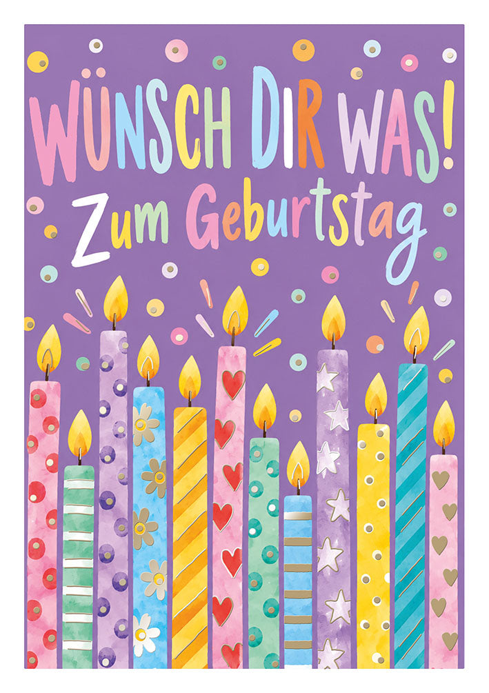 Farbrausch Geburtstagskarte „Wünsch dir was“