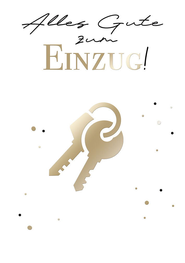 Karte zum Einzug „Goldene Schlüssel“