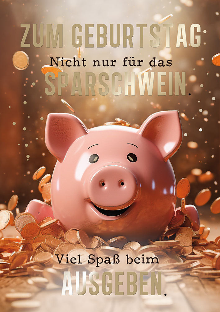 Geldkarte zum Geburtstag „Sparschwein“