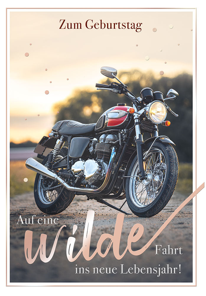 Geburtstagskarte „Motorrad“