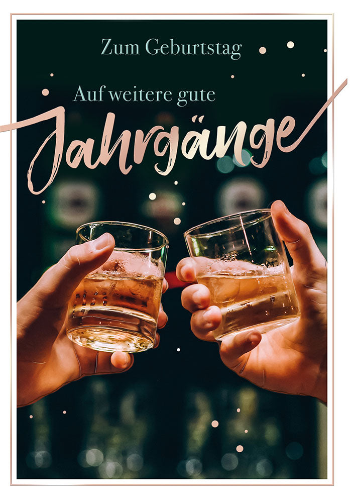 Geburtstagskarte „Whisky-Gläser“
