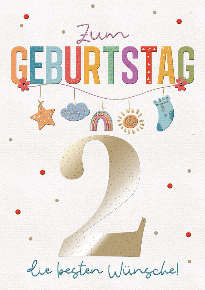 Karte zum 2. Geburtstag „Mobile“
