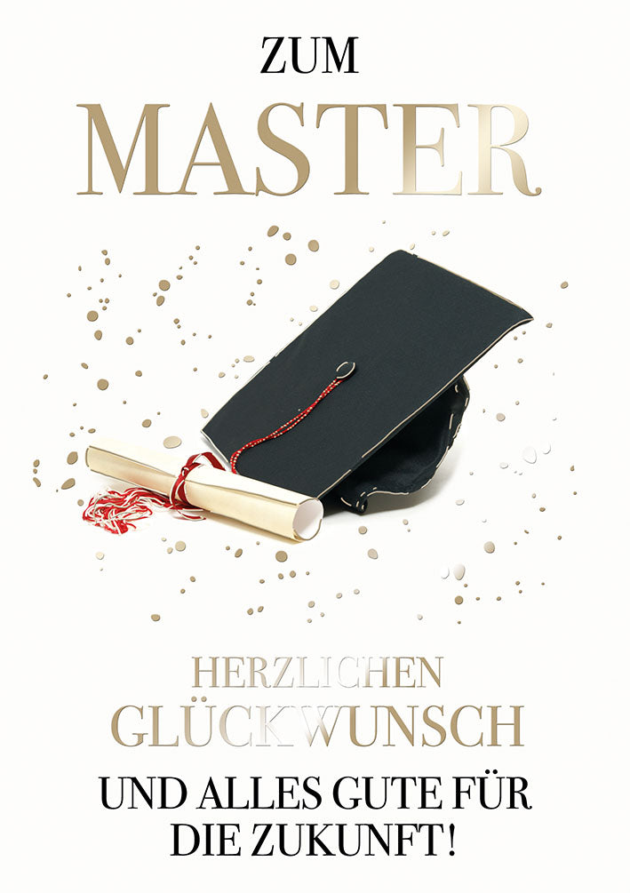Karte zum Master „Doktorhut und Urkunde“