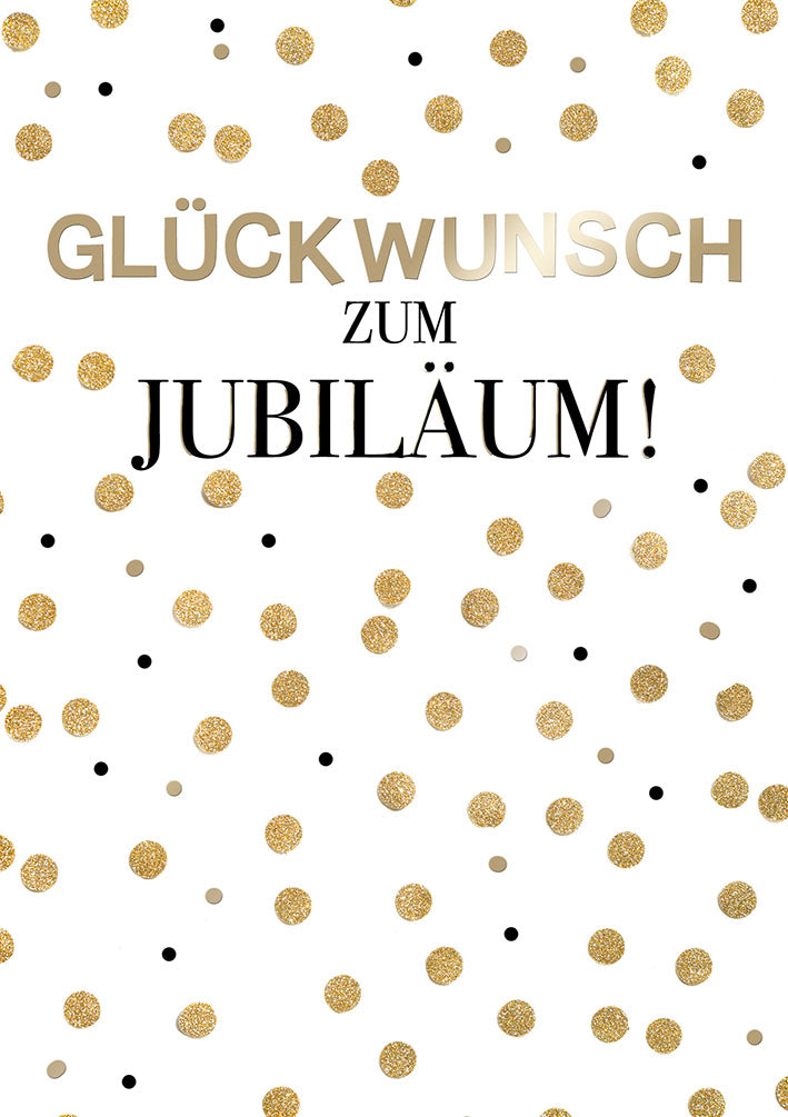 Karte zum Jubiläum „Goldene Punkte“