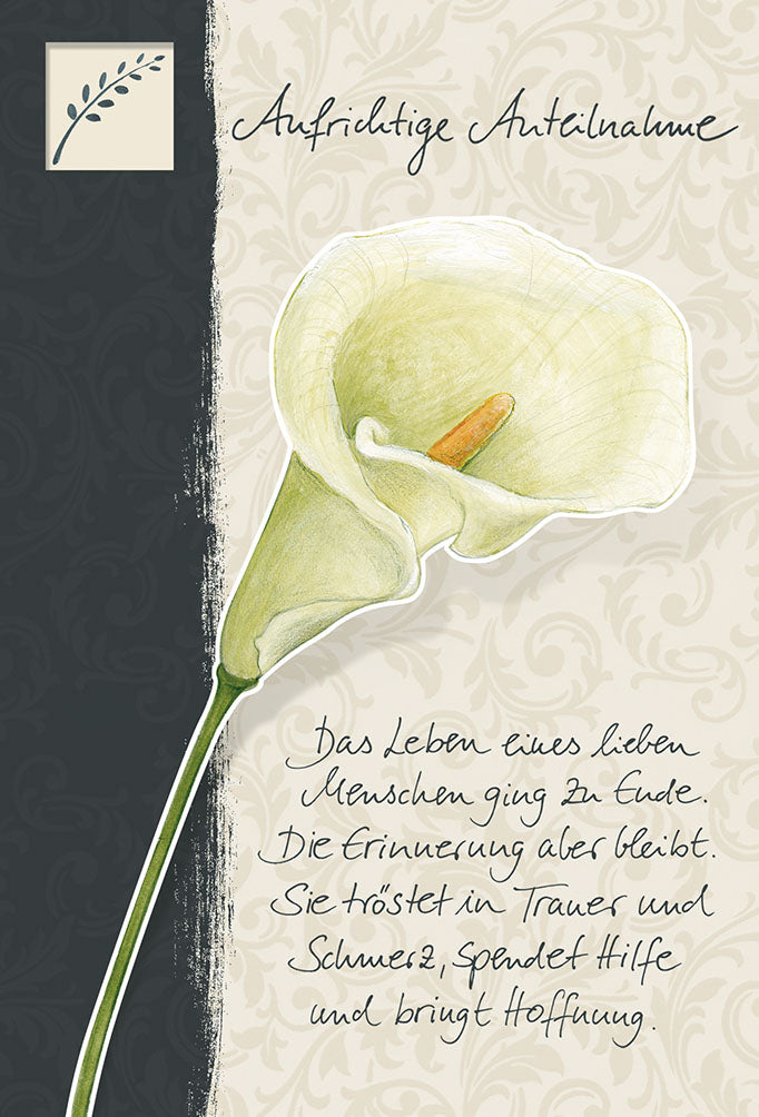 Trauerkarte „Calla“