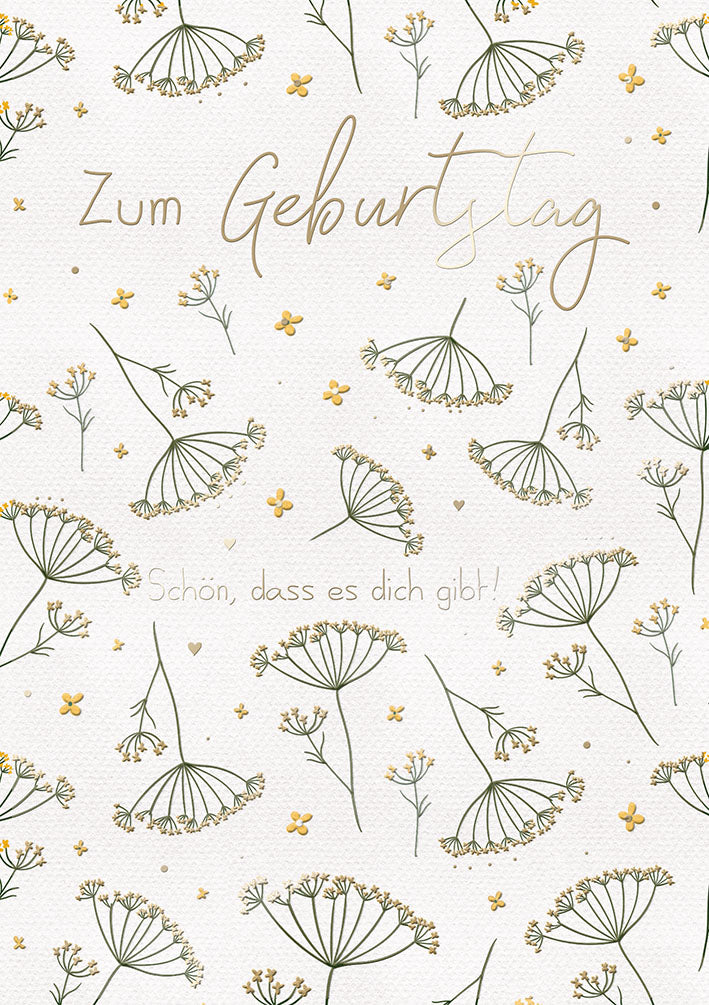 Art of Giving Geburtstagskarte „Doldenblüten“
