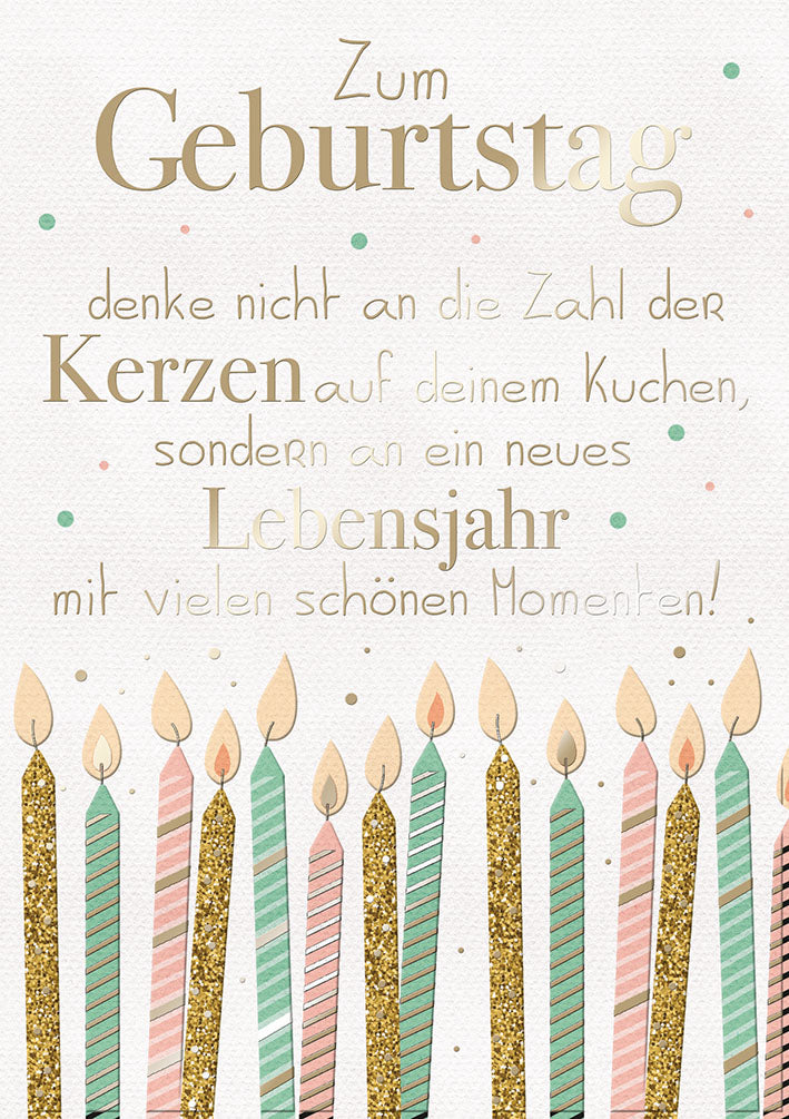 Art of Giving Geburtstagskarte „Kerzen“