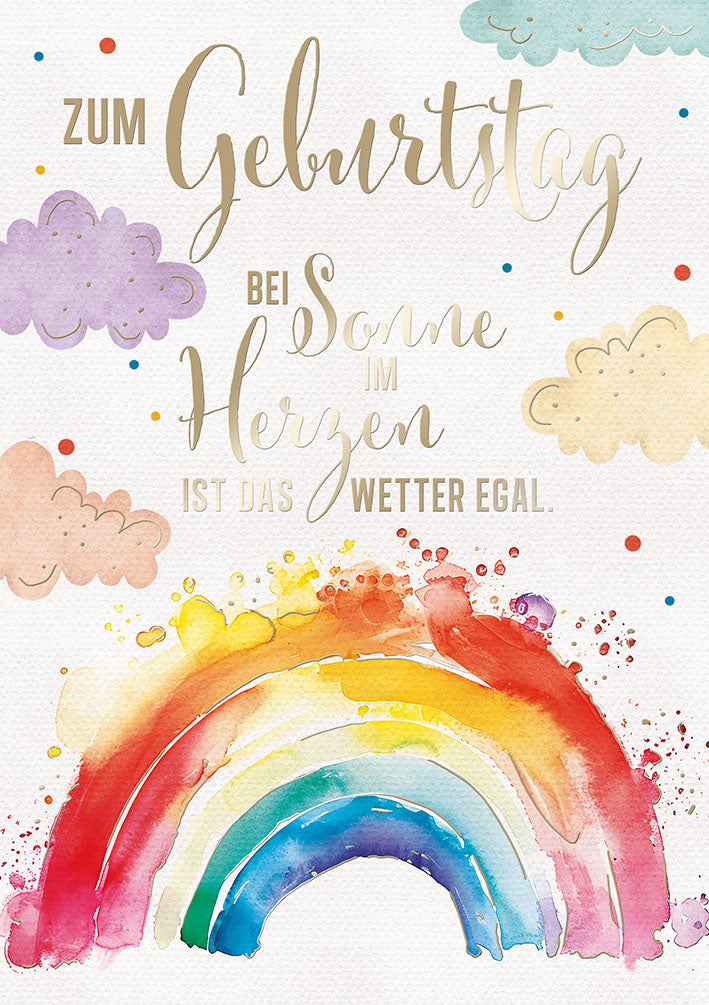 Art of Giving Geburtstagskarte „Regenbogen“