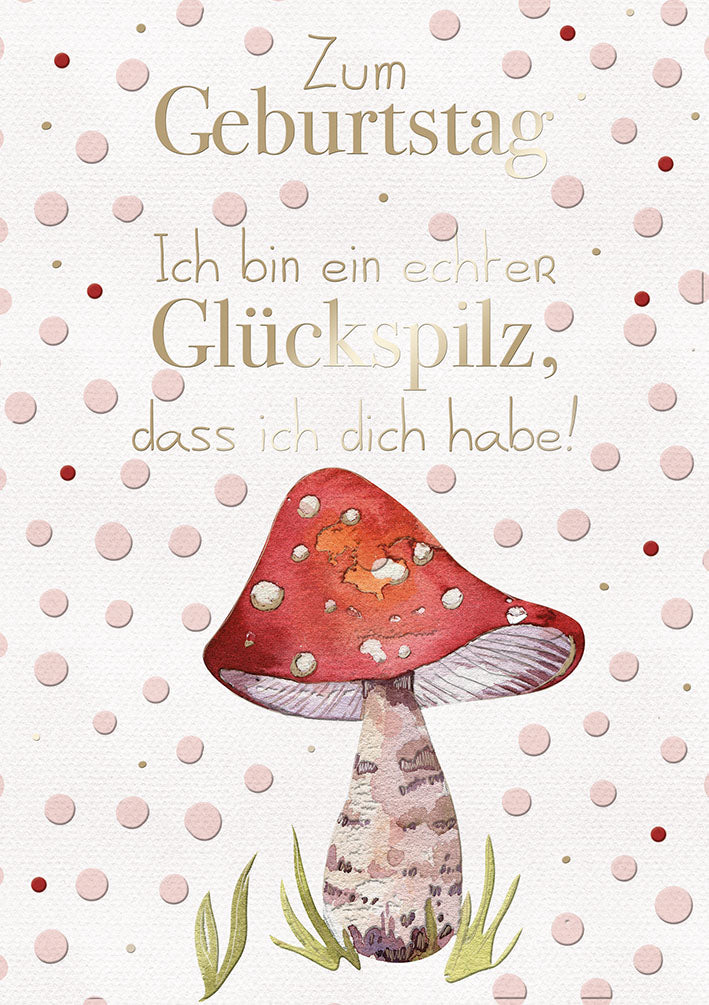 Art of Giving Geburtstagskarte „Fliegenpilz“
