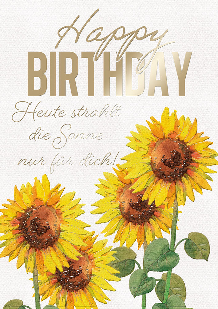 Art of Giving Geburtstagskarte „Sonnenblumen“