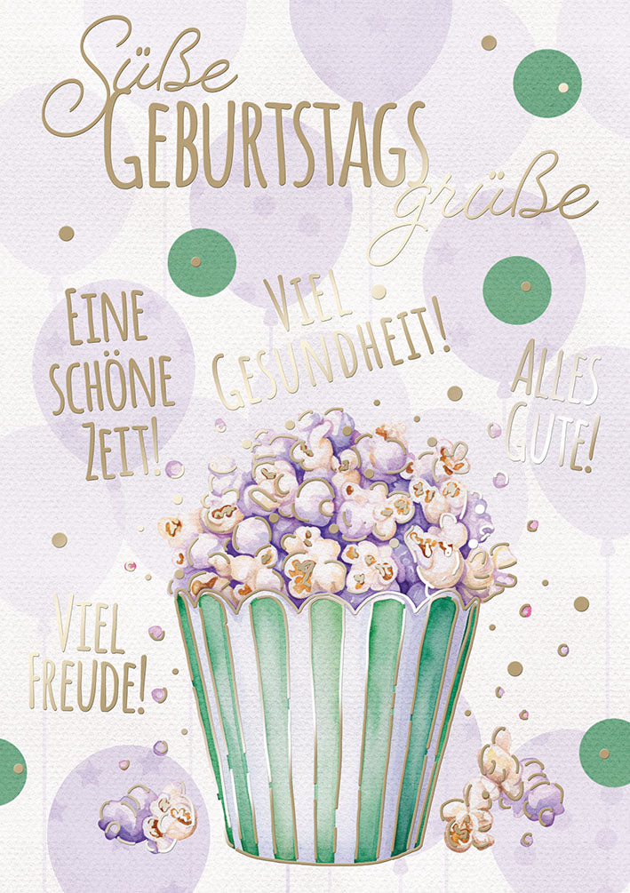 Art of Giving Geburtstagskarte „Popcorn“
