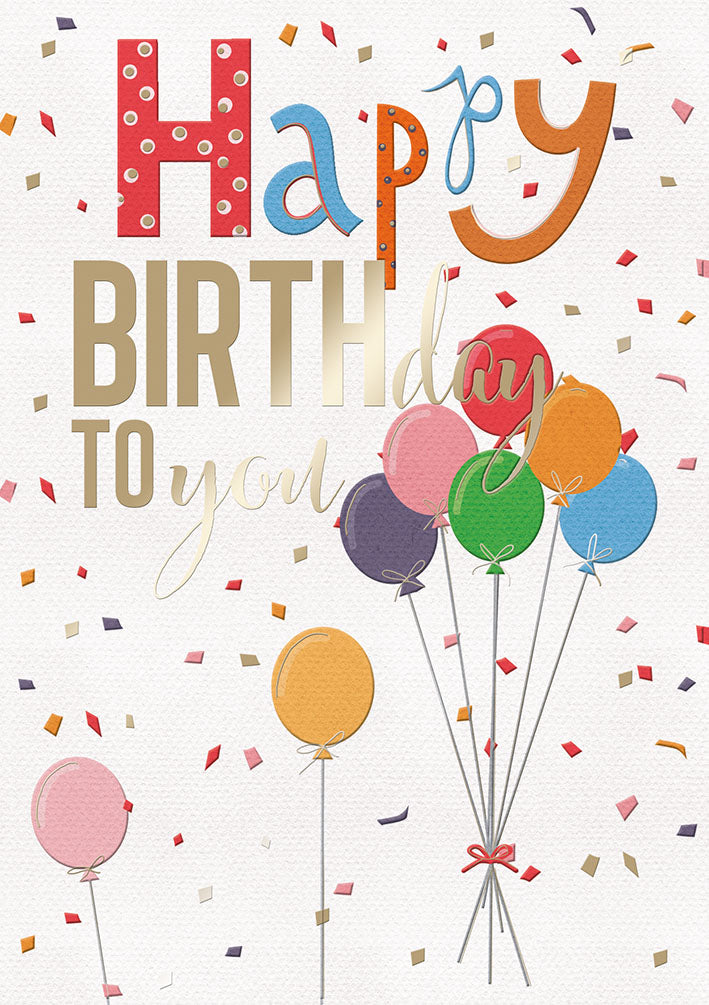 Art of Giving Geburtstagskarte „Happy Birthday Ballons“