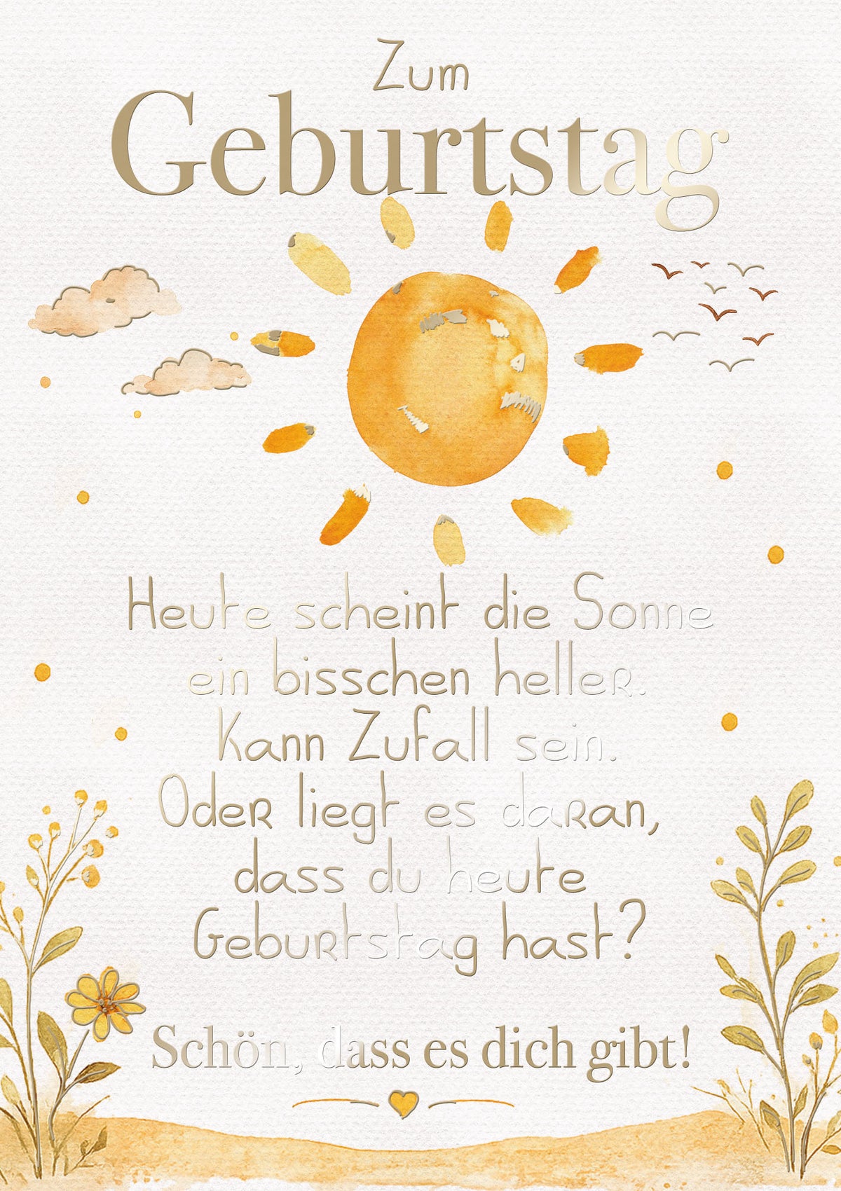 Art of Giving Geburtstagskarte „Sonne“