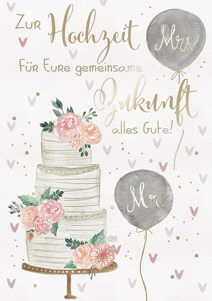 Art of Giving Hochzeitskarte „Hochzeitstorte“