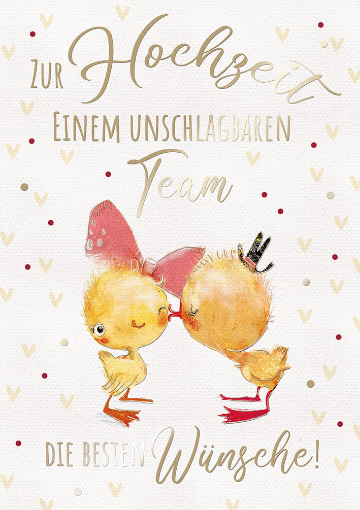 Art of Giving Hochzeitskarte „Küken-Paar“