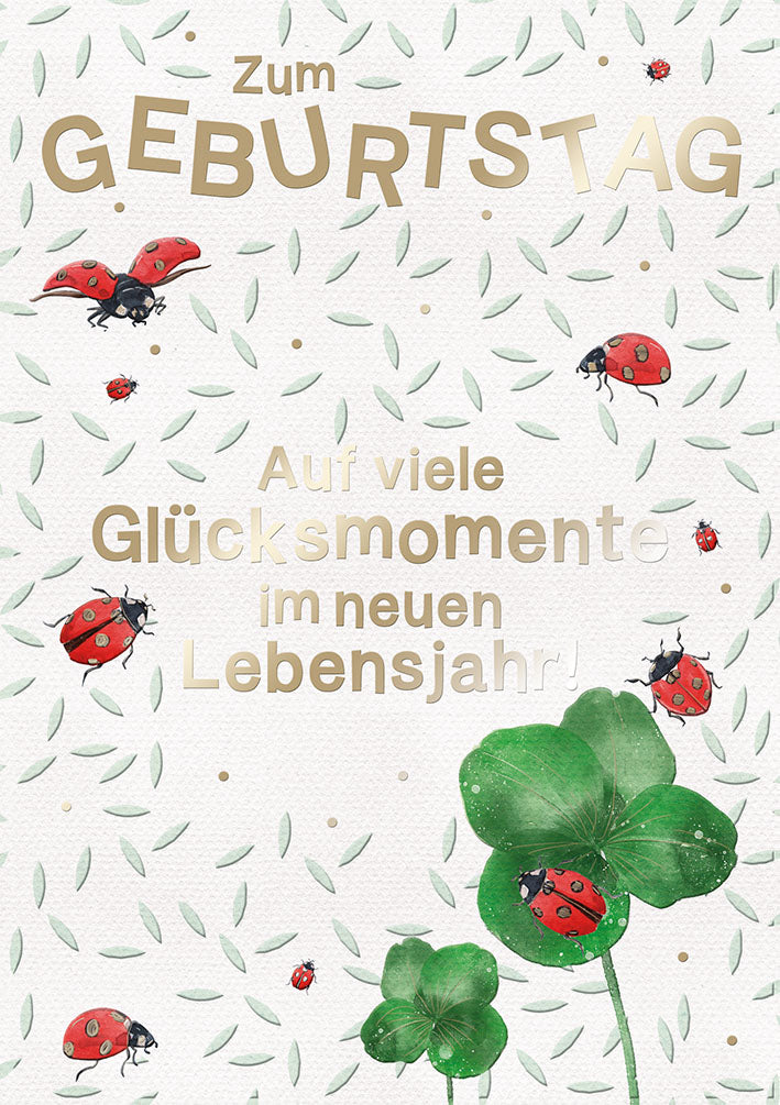 Art of Giving Geburtstagskarte „Marienkäfer“