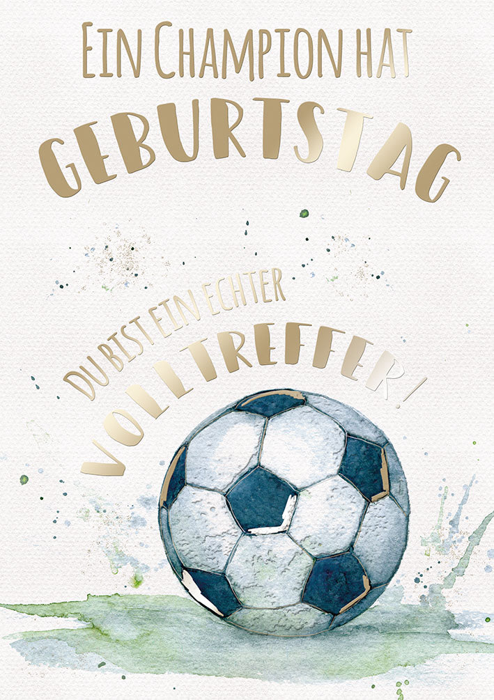 Art of Giving Geburtstagskarte „Fußball“