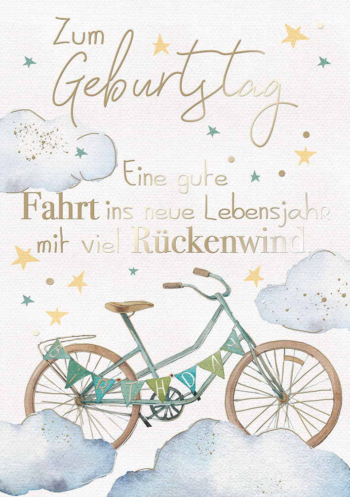 Art of Giving Geburtstagskarte „Fahrrad“