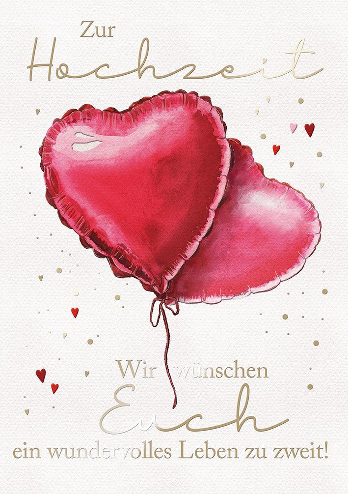 Art of Giving Hochzeitskarte „Herzballons“