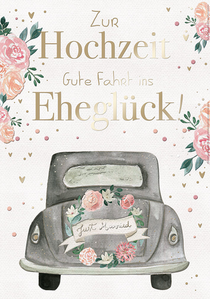 Art of Giving Hochzeitskarte „Hochzeitsauto“