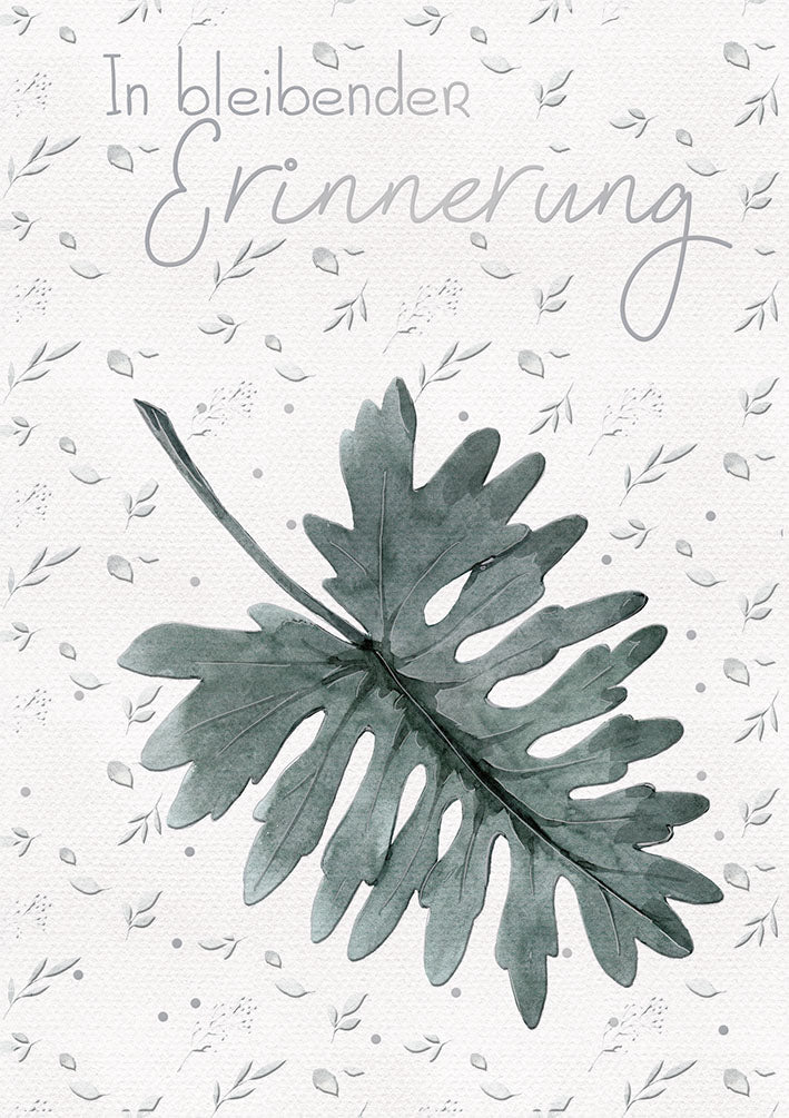 Art of Giving Trauerkarte „Großes Blatt“