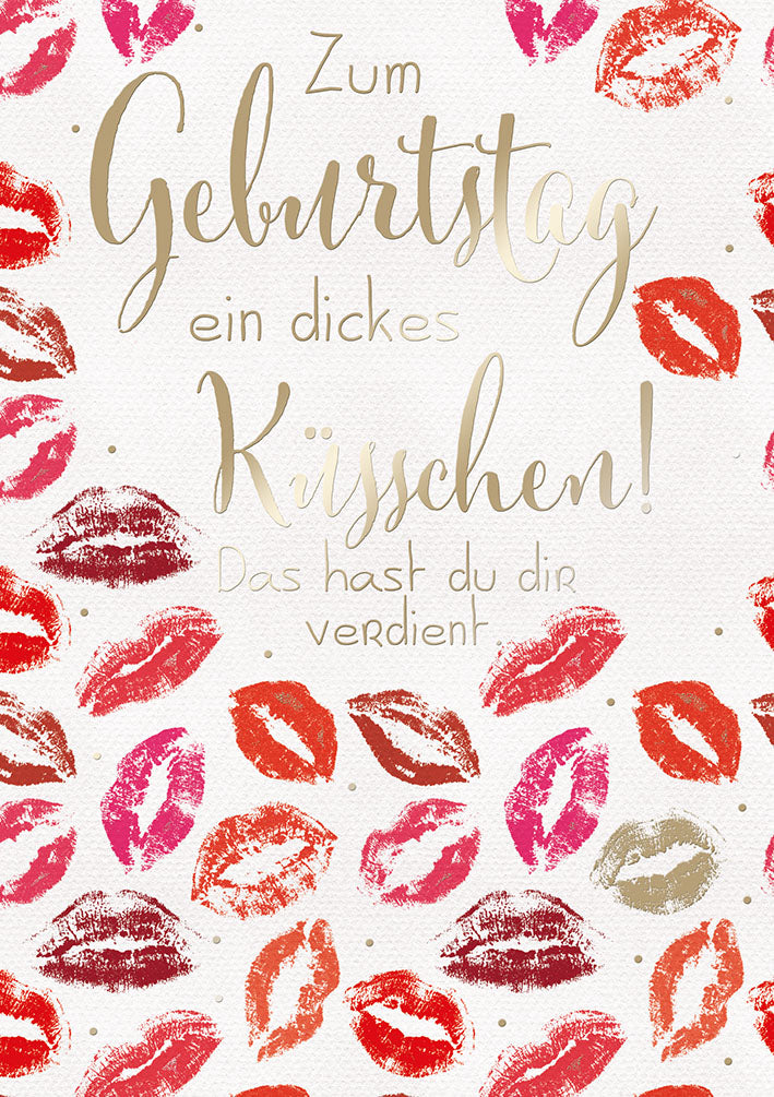 Art of Giving Geburtstagskarte „Küsschen“