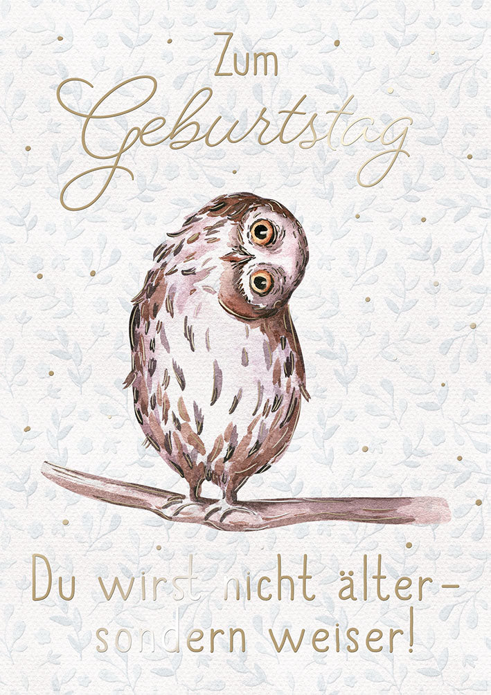 Art of Giving Geburtstagskarte „Eule“