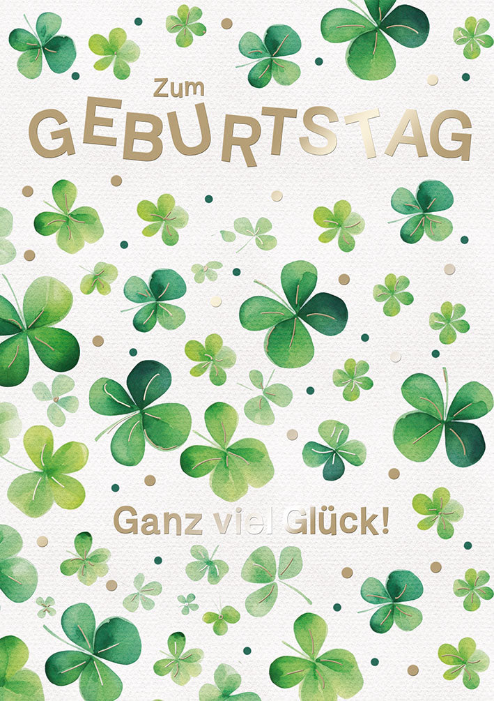 Art of Giving Geburtstagskarte „Glücksklee“