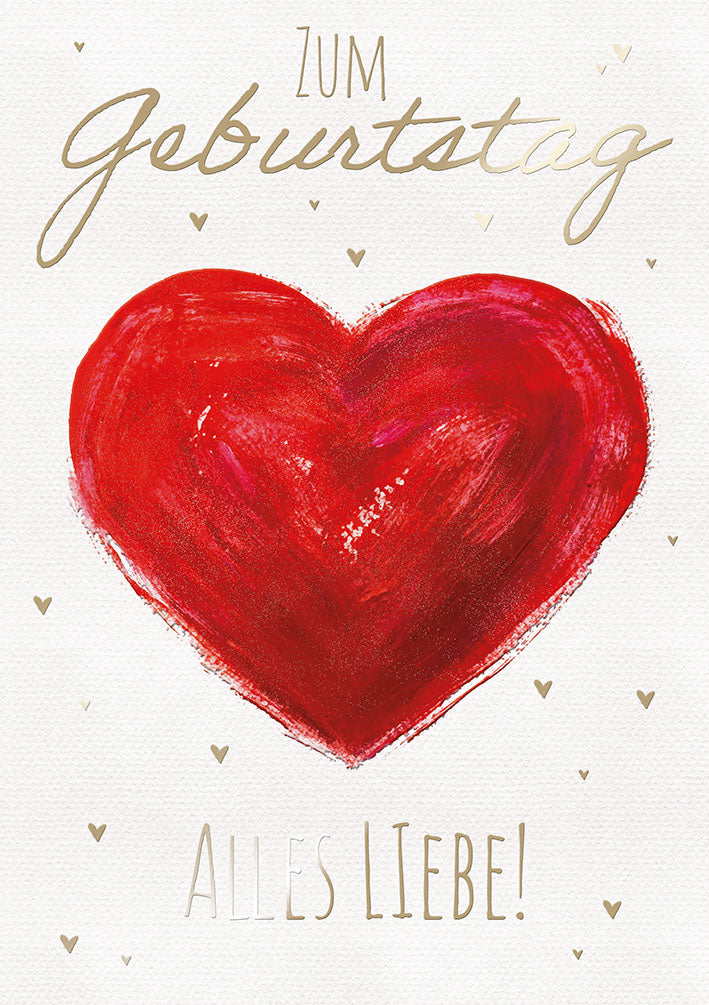 Art of Giving Geburtstagskarte „Rotes Herz“