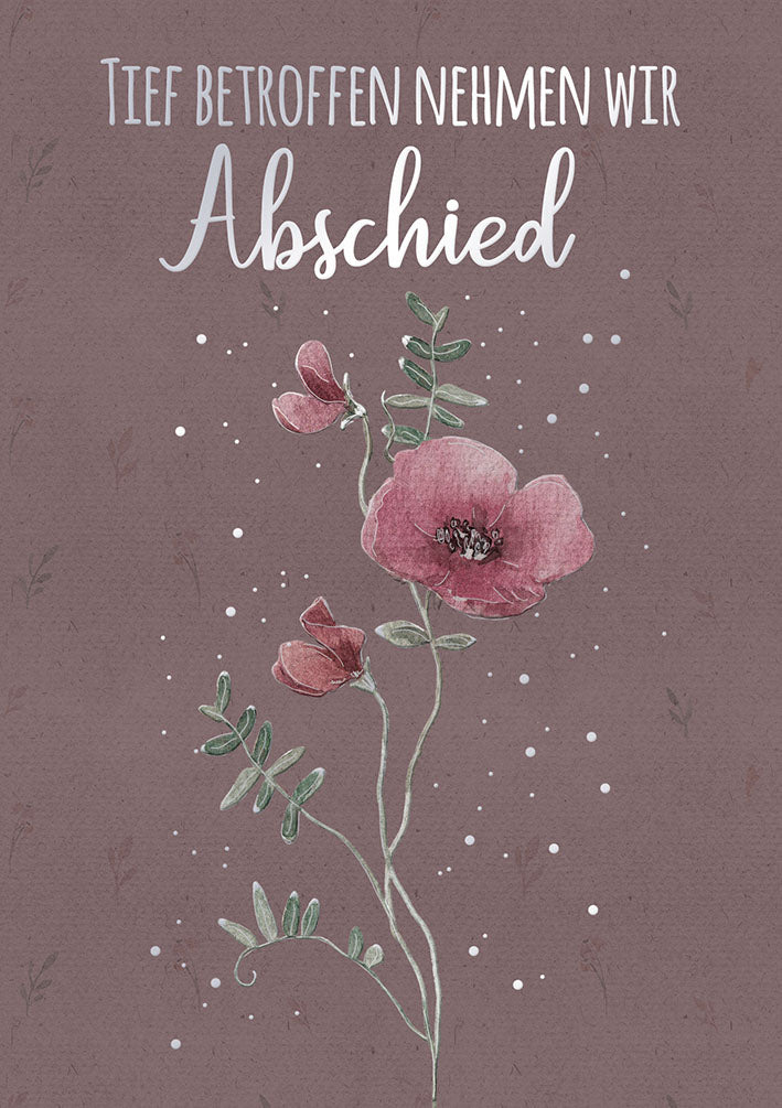 Art of Giving Trauerkarte „Rosa Mohnblume“
