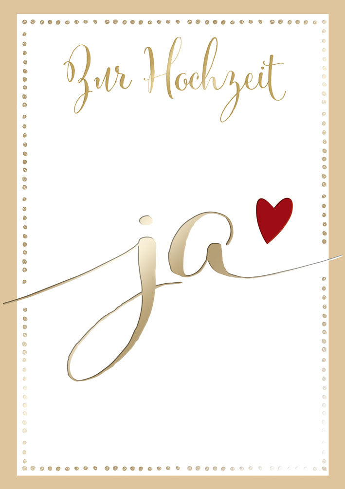 Hochzeitskarte „Ja“