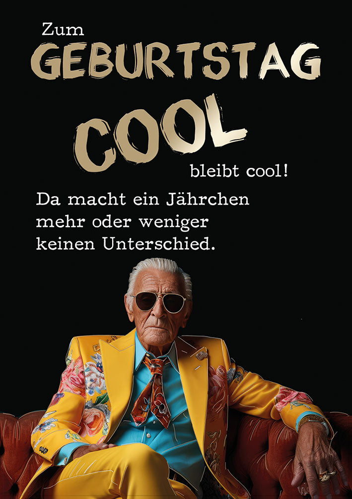Bubikopf Geburtstagskarte „Cool bleibt cool“