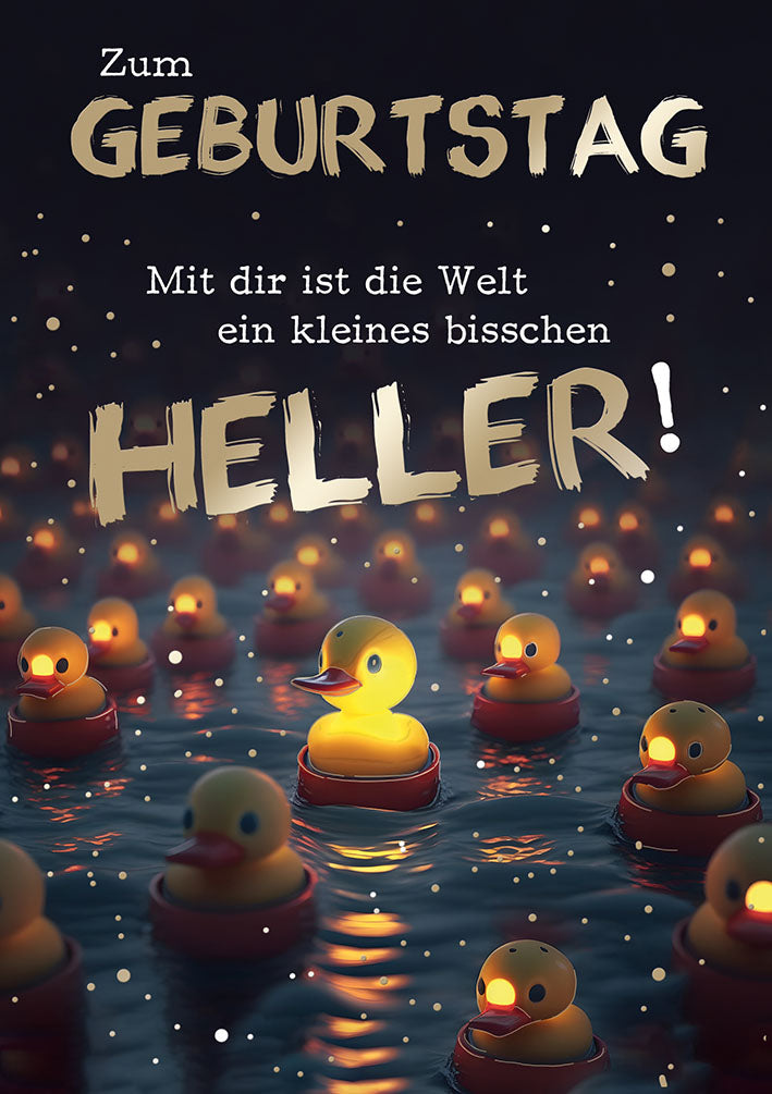 Bubikopf Geburtstagskarte „Heller!“