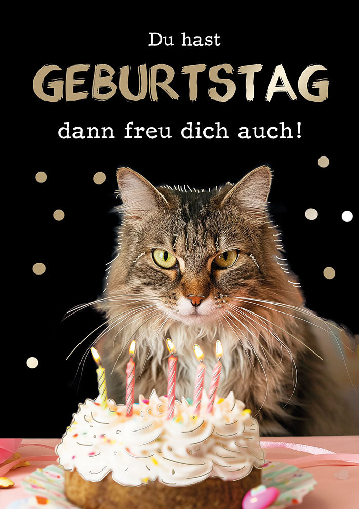 Bubikopf Geburtstagskarte „Freu dich“