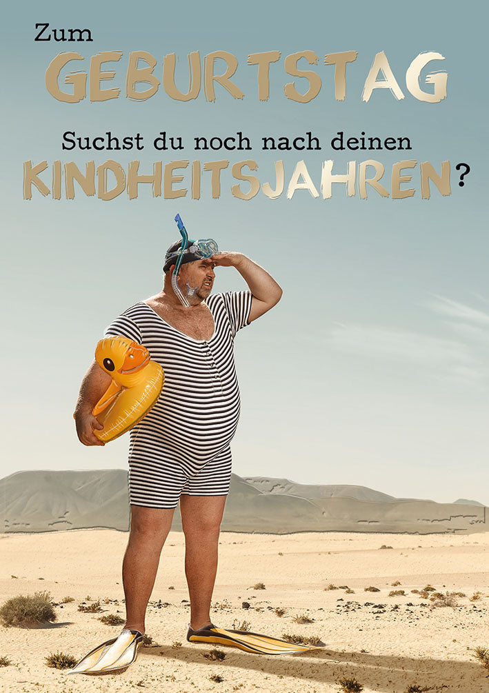 Bubikopf Geburtstagskarte „Kindheitsjahre“