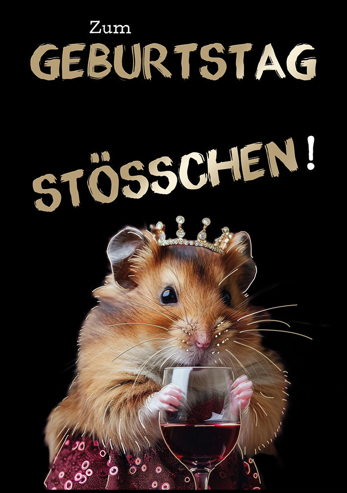 Bubikopf Geburtstagskarte „Stößchen“