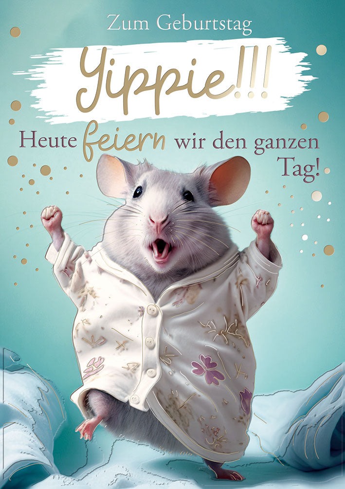 Loonycard Geburtstagskarte „Yippie“