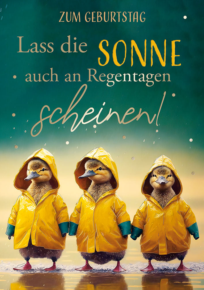 Loonycard Geburtstagskarte „Lass die Sonne scheinen“