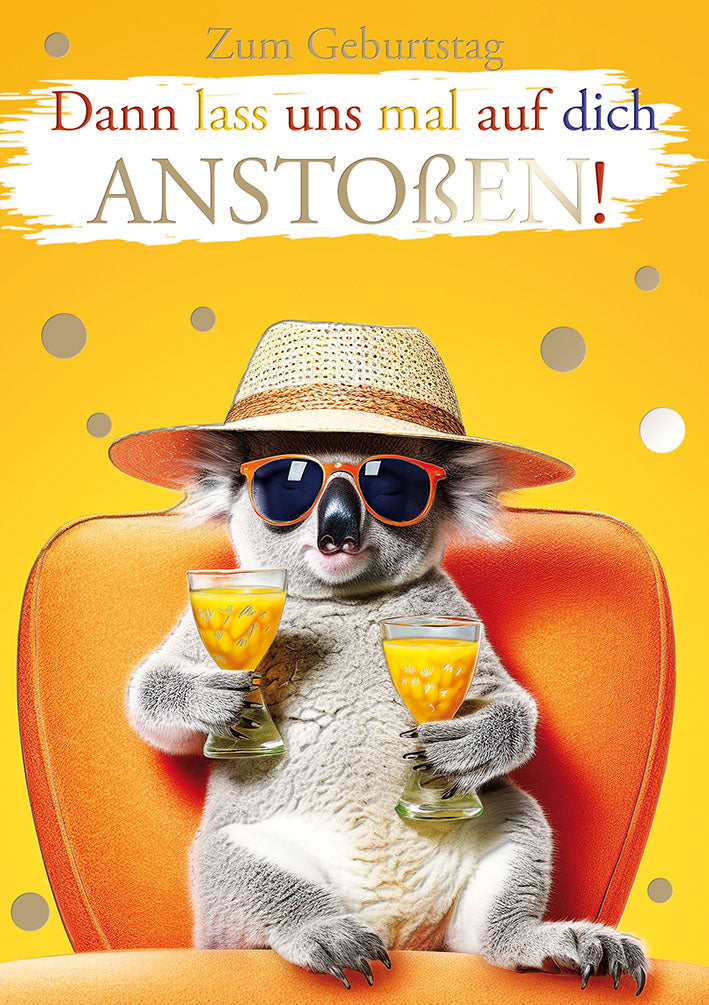 Loonycard Geburtstagskarte „Anstoßen“