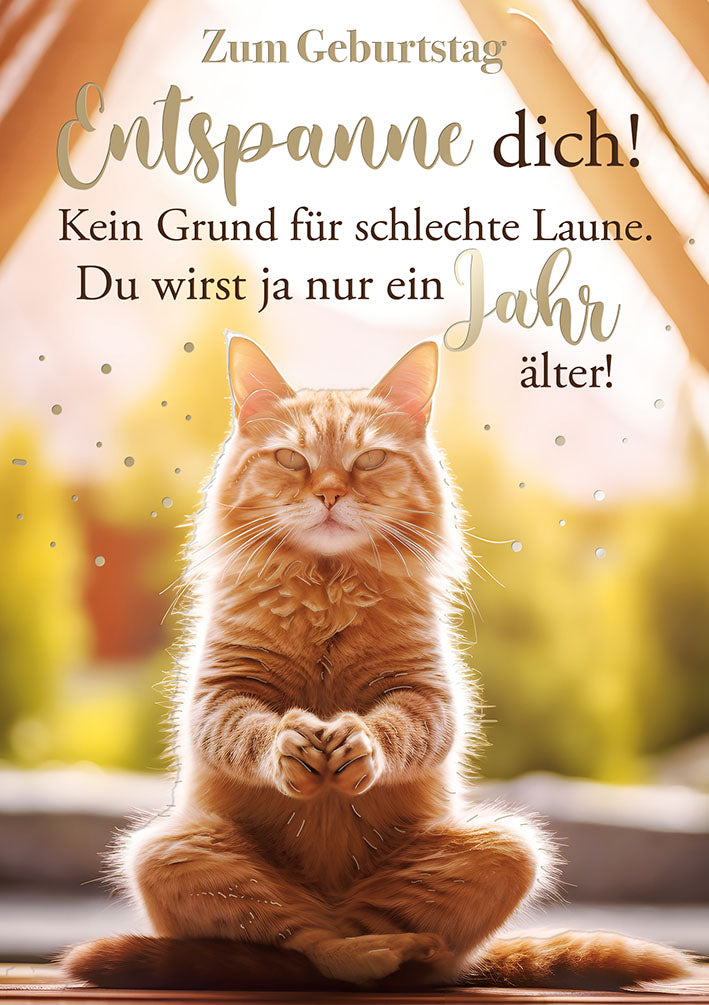 Loonycard Geburtstagskarte „Entspann dich“