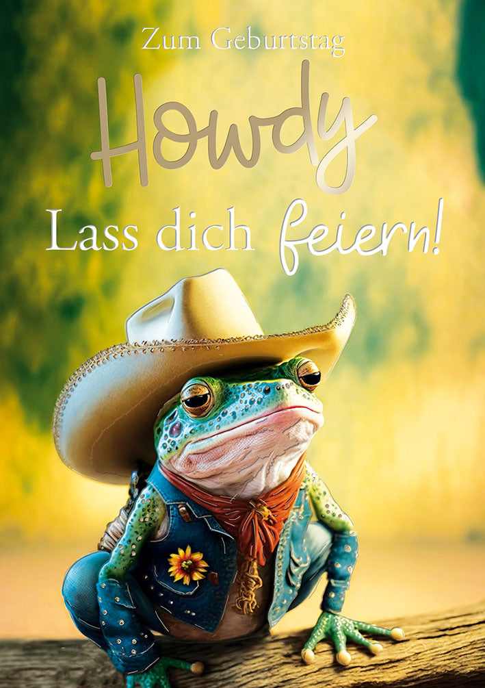 Loonycard Geburtstagskarte „Howdy“